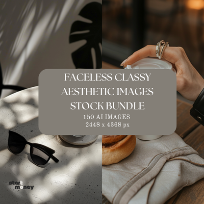 150 Faceless AI Marketing Stock Images Bundle